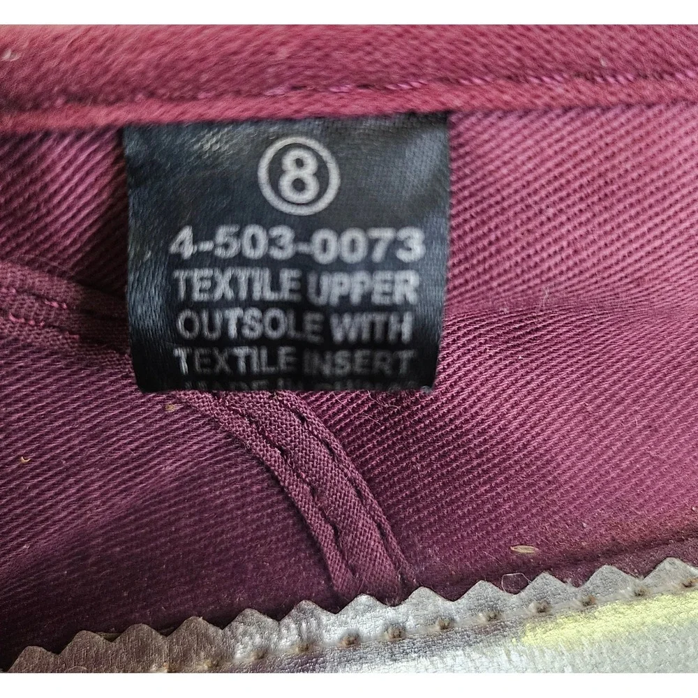 Comfort Cove Velvet Ballet Flats Women's‎ Size 8 Bow Maroon Dark Red Shoes
